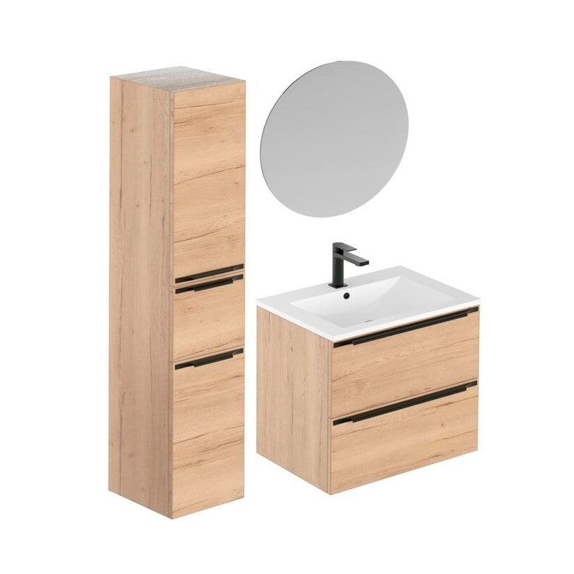 SETNOBIA7 Naturel Nobia 60 x 46 cm kopalniški sestav s stransko omarico