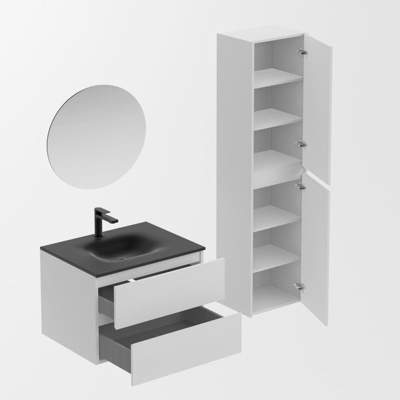 SETVERONA4 Naturel Verona 66 x 52 x 51 cm kopalniški sestav s stransko omarico