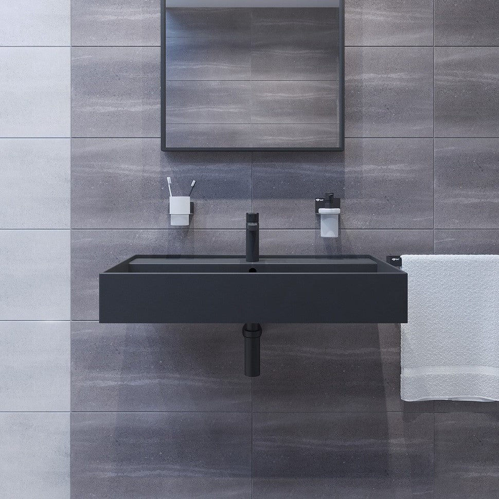 SIFMBL SAT črni sifon za umivalnik spodnji del