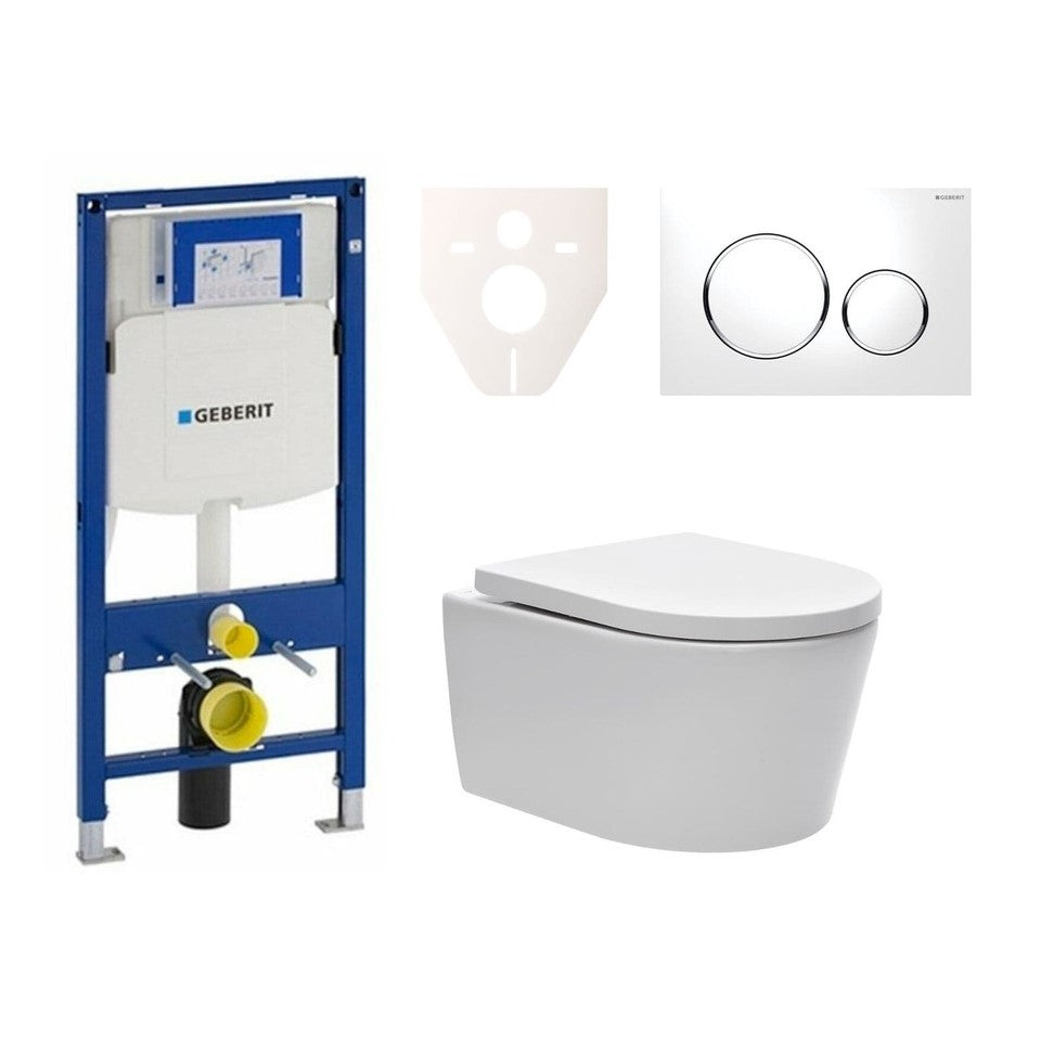 SIKOGES3W4 SAT Brevis wc školjka s kompletom Geberit Duofix 111.300.00.5 Sigma20