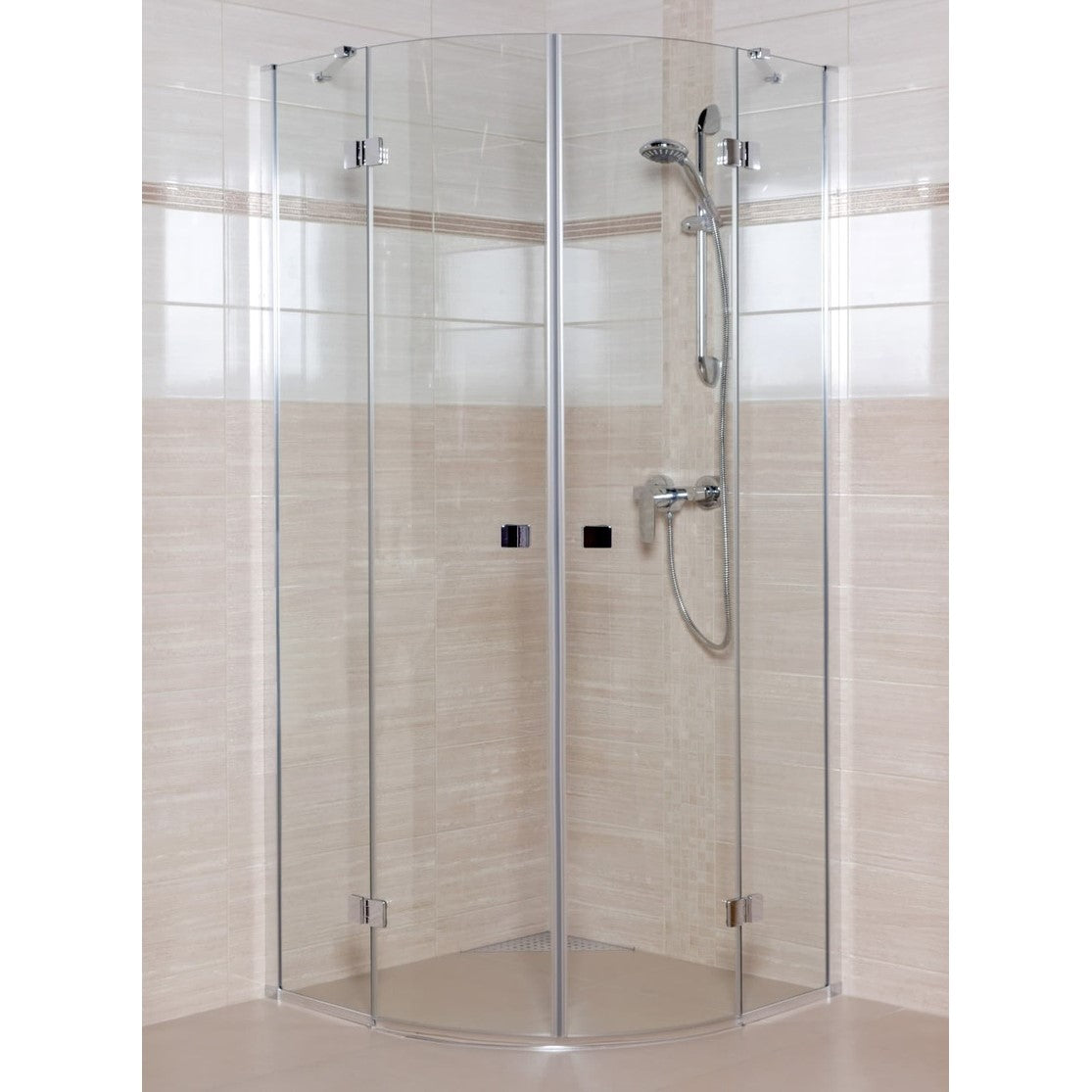 SIKOSTREAMS90CRT SAT Stream 90 x 90 polkrožna tuš kabina