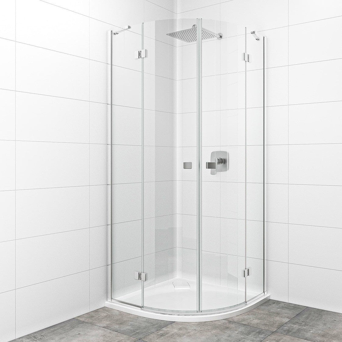 SIKOSTREAMS90CRT SAT Stream 90 x 90 polkrožna tuš kabina