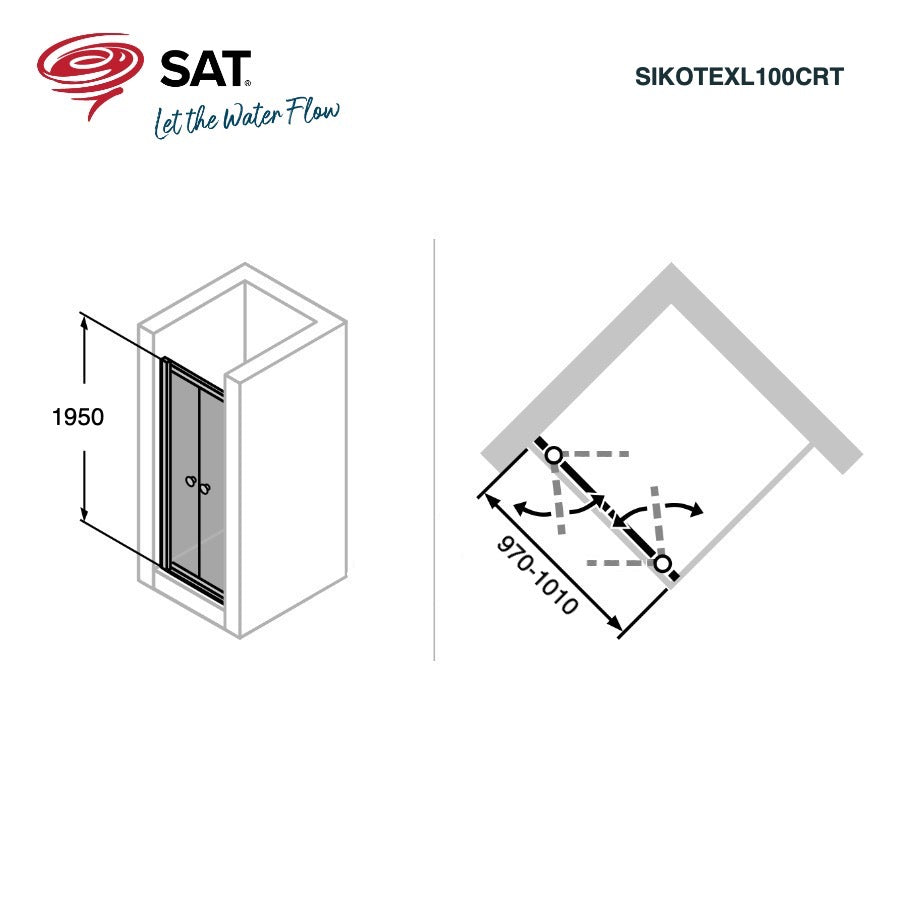 SIKOTEXL100CRT SAT TEX 100 tuš vrata