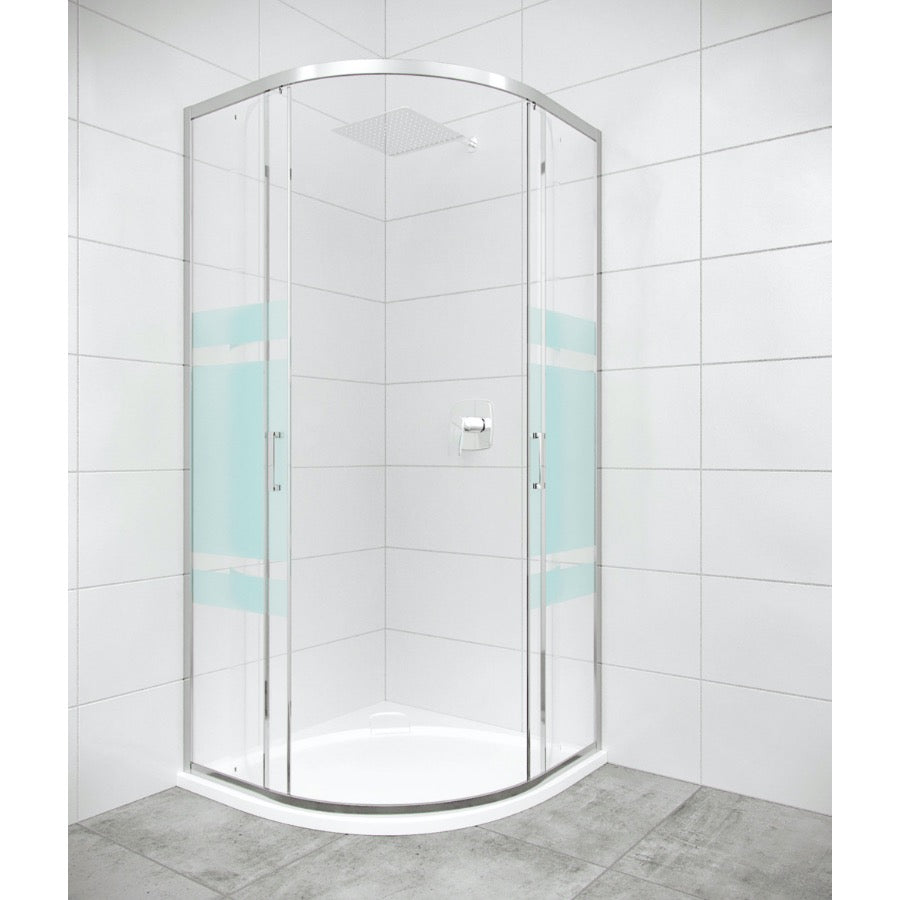 SIKOTEXS90CRS SAT TEX 90 x 90 polkrožna tuš kabina