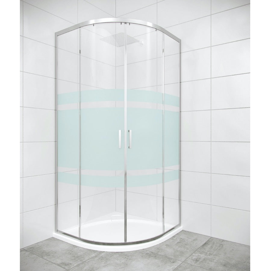 SIKOTEXS90CRS SAT TEX 90 x 90 polkrožna tuš kabina