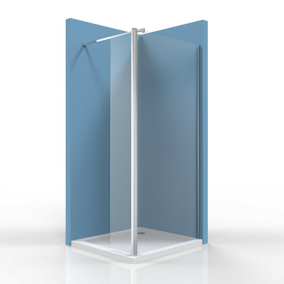 SATBWI100PRROZ SAT Walk-in 100 cm tuš stena z delno zaporo