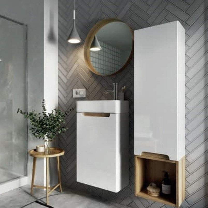 STILLAD04008U Naturel Stilla 39 x 22 cm umivalnik z omarico