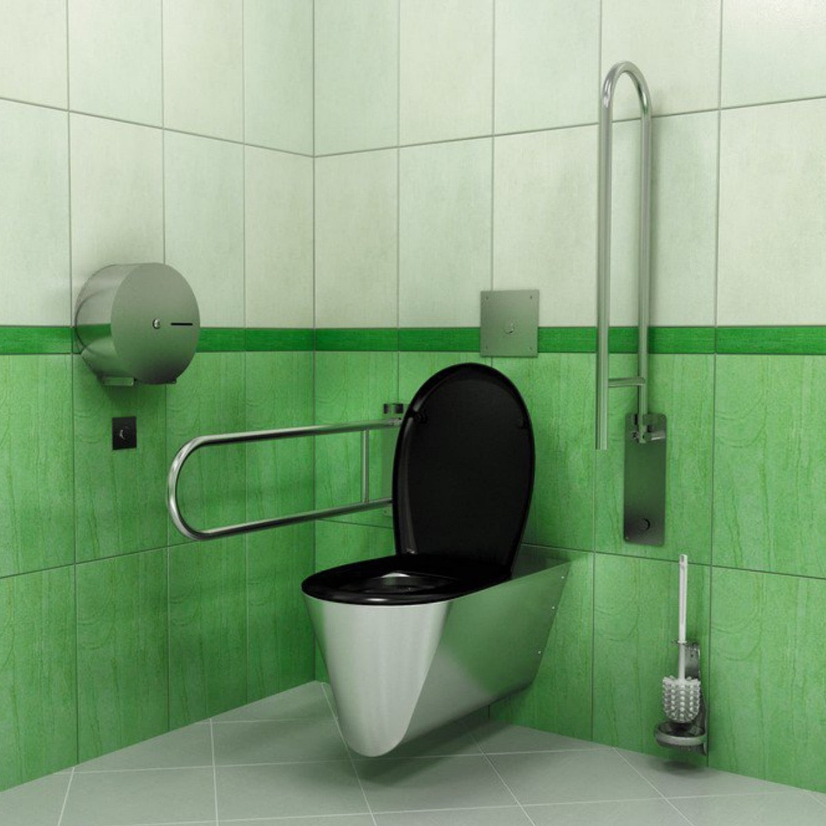94110 Sanela SLWN 11 viseča WC školjka za invalide iz nerjavnega jekla Anti Vandalism