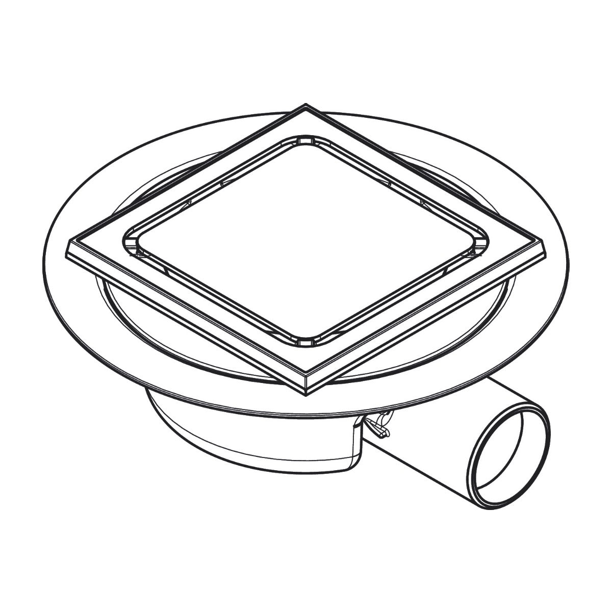 56055800 Hansgrohe RainDrain Spot 150 x 150 mm talni sifon