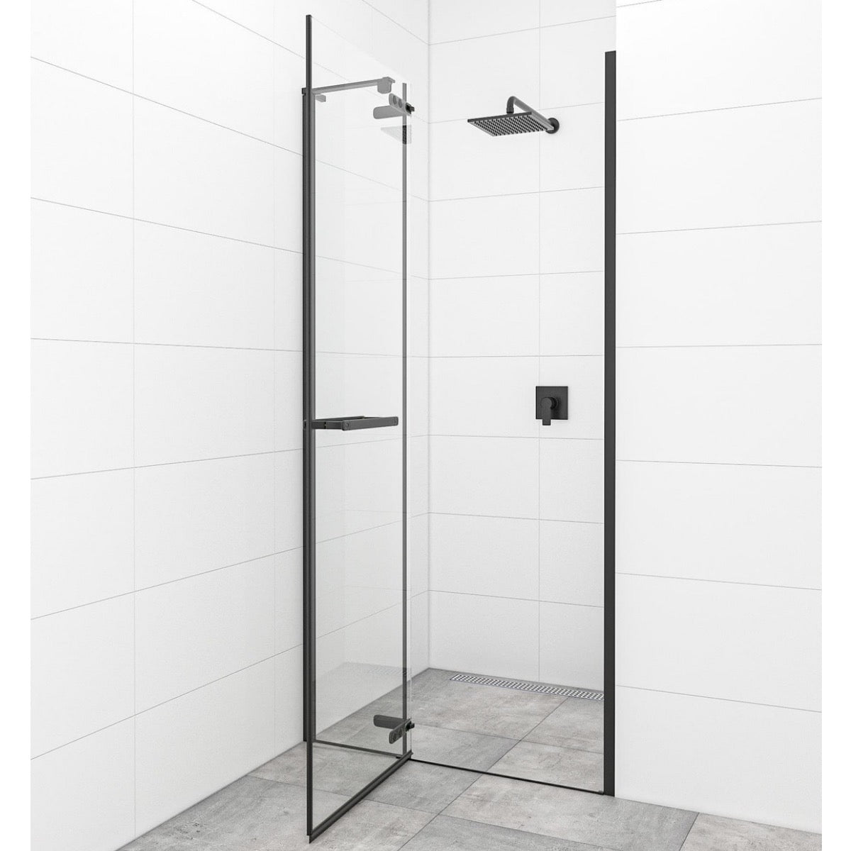 SATTGDN80CT SAT TGD NEW 80 cm tuš vrata brez okvirja črna