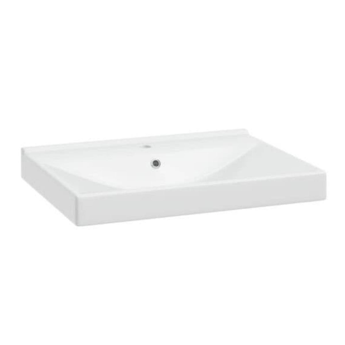 VERSO60 Naturel Verso 61,5 x 46,5 cm vgradni keramični umivalnik z odprtino za armaturo