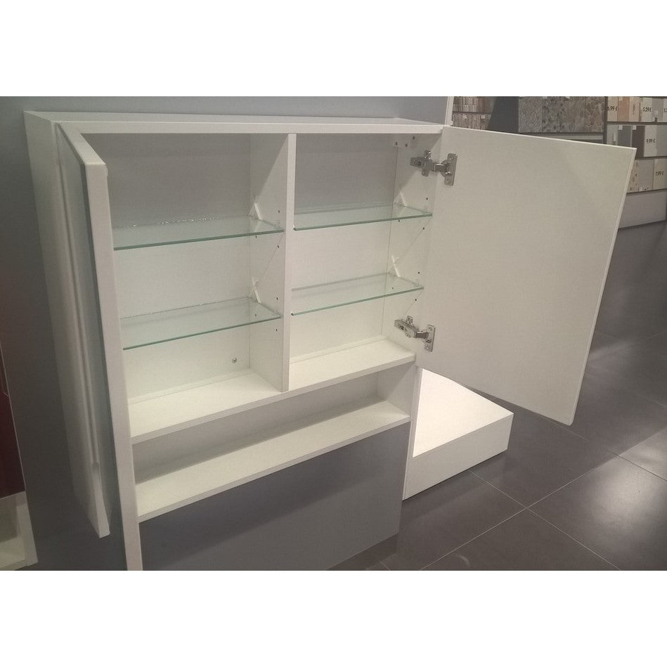 VARIOG90BI Naturel Vario Dekor 90 x 68,6 cm omarica z ogledalom