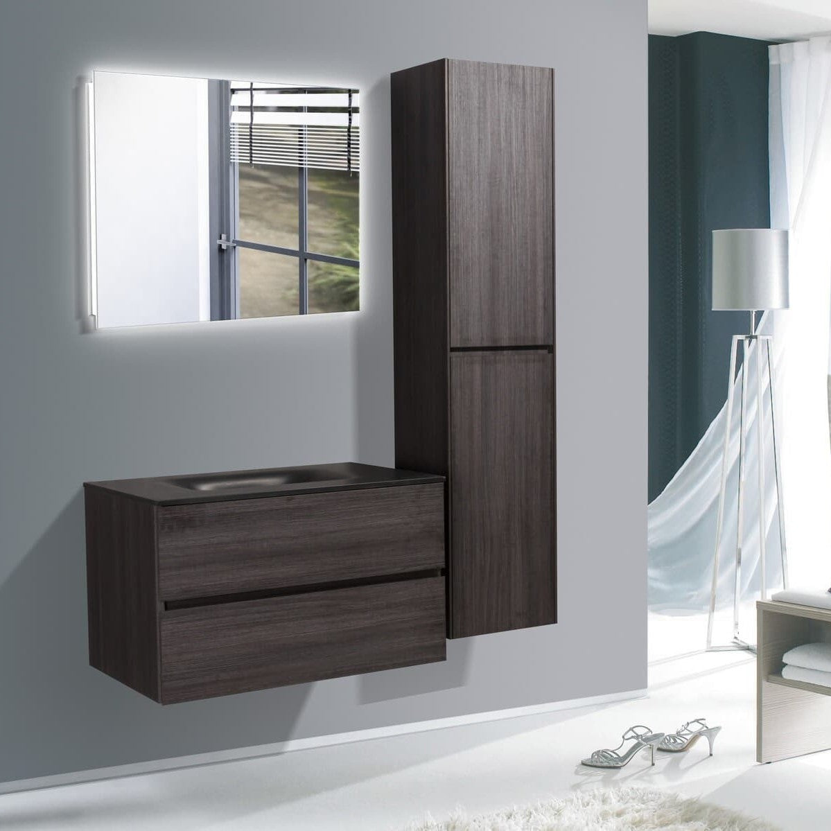 VERONA86CMTD Naturel Verona 86 x 52 cm umivalnik z omarico