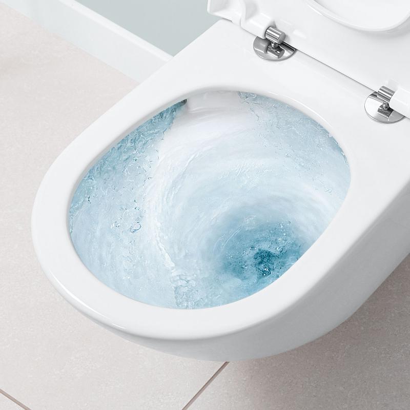 4670T9R1 Villeroy & Boch Universo Combi-Pack CeramicPlus TwistFlush viseča brezrobna WC školjka z WC desko s počasnim zapiranjem