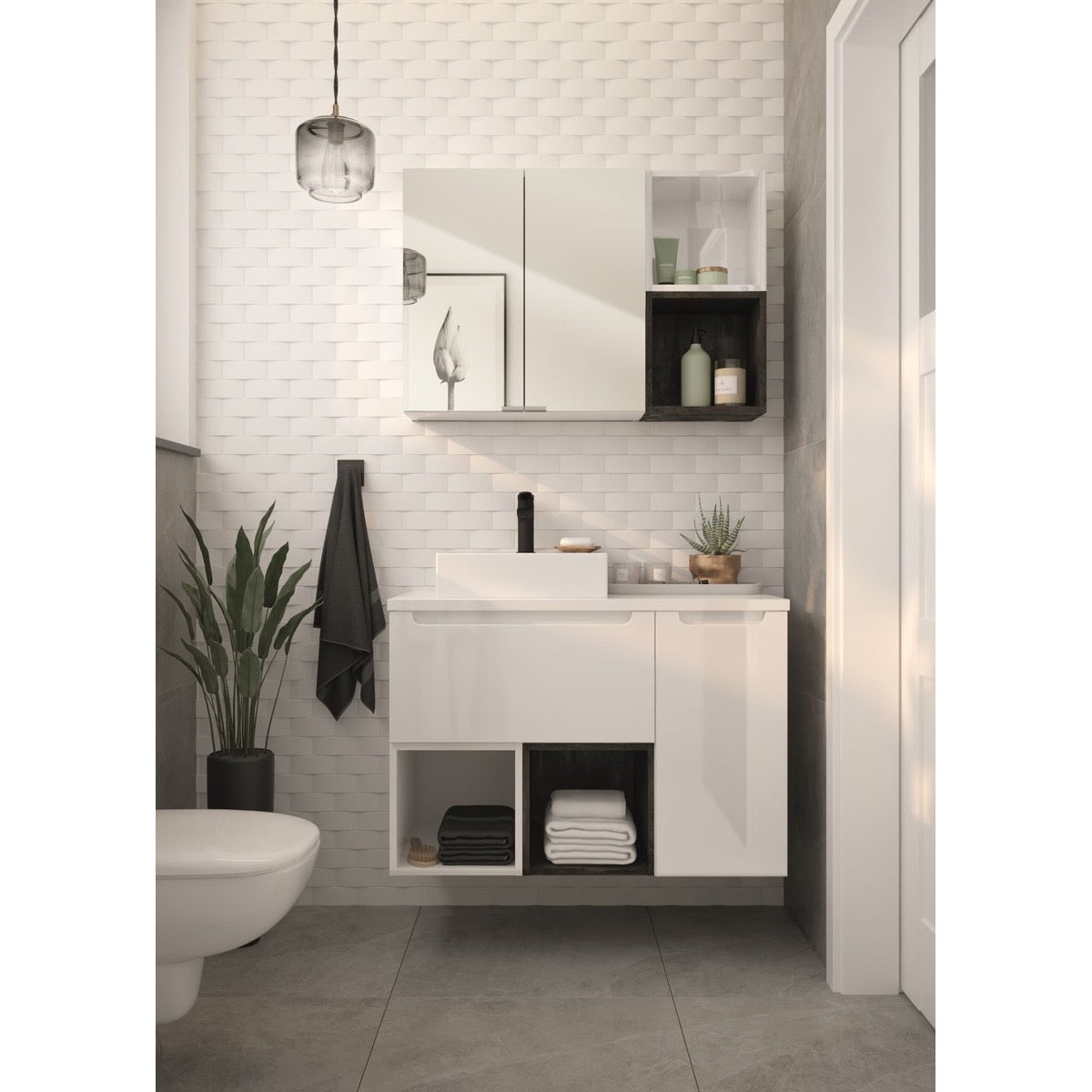 STILLAA03002B Naturel Stilla 30 x 30 cm viseči regal