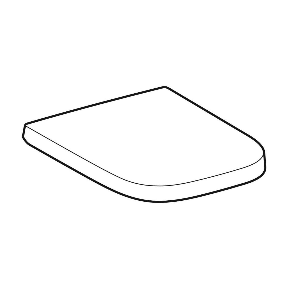 501.557.01.1 Geberit Selnova Square WC deska s počasnim zapiranjem "Soft Close"