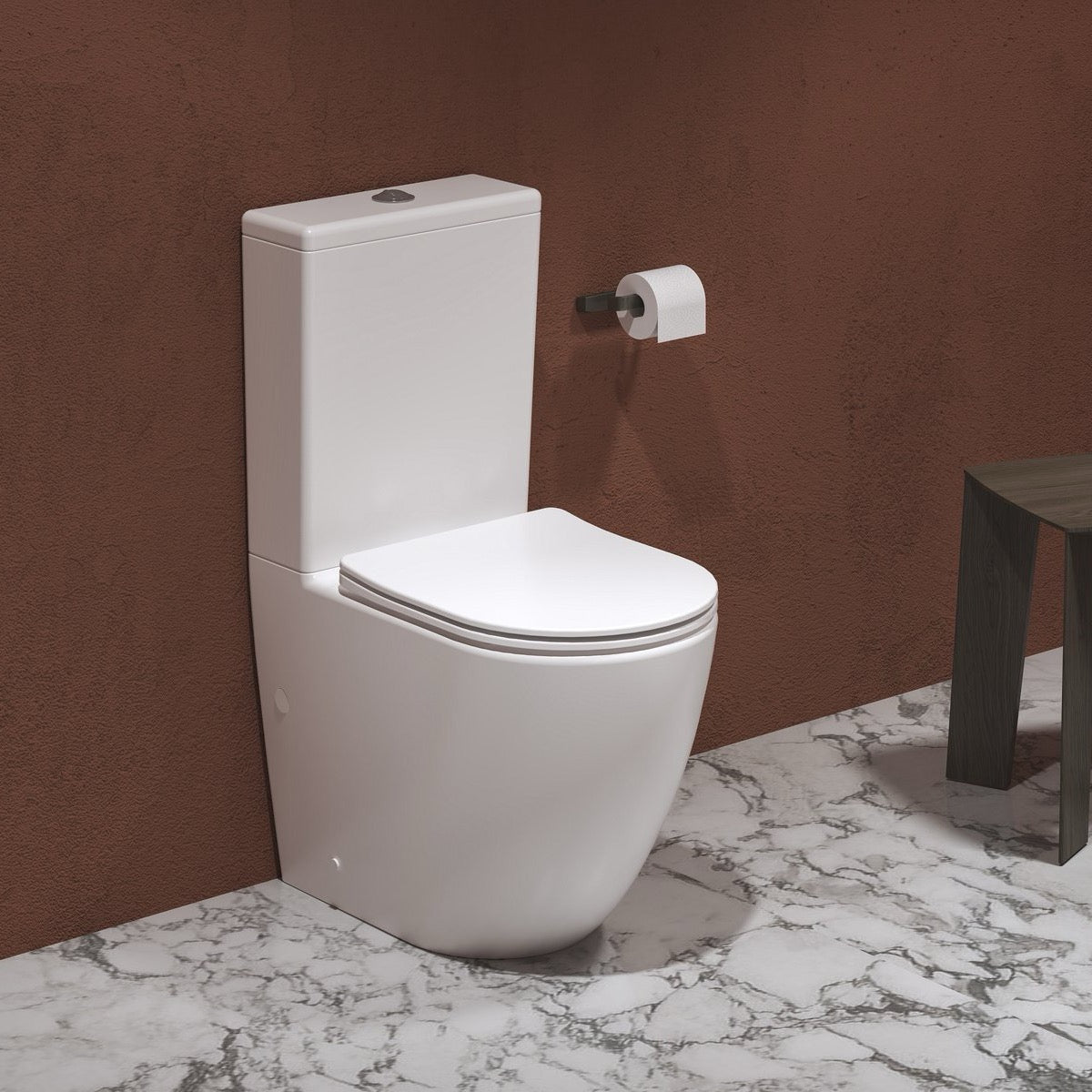 X01870 Ravak Optima talna brezrobna WC školjka monoblok z WC desko s počasnim zapiranjem