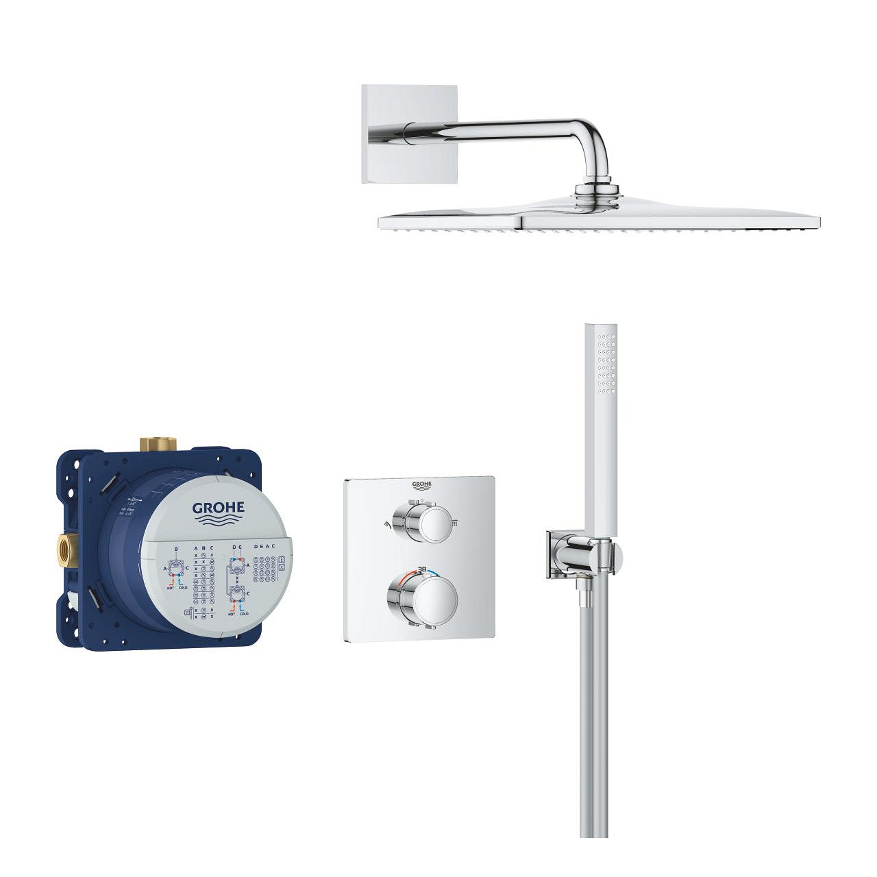 34881000 Grohe Precision Vitalio Mono 310 termostatski podometni komplet za tuš