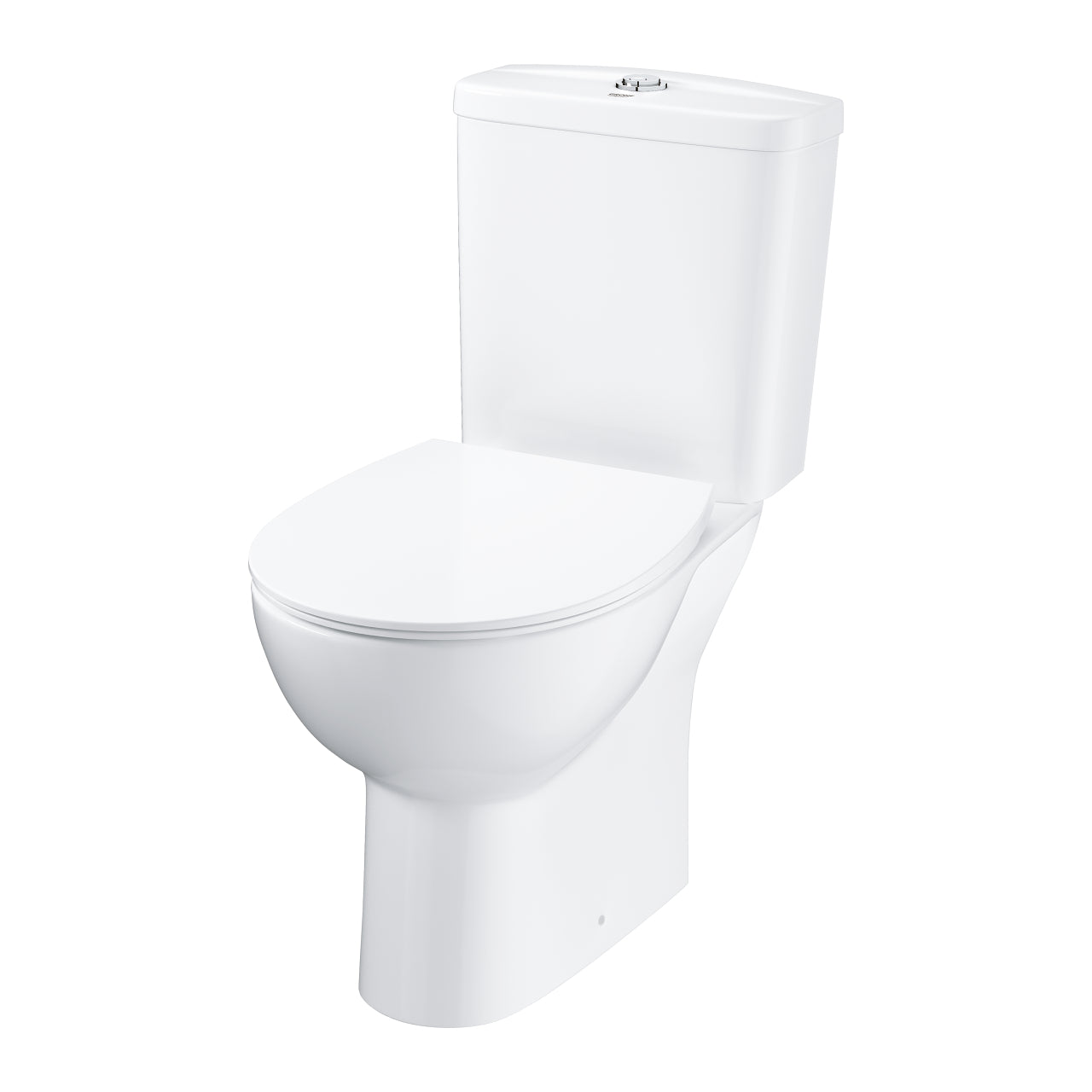 39942000 Grohe Bau Ceramic talna brezrobna WC školjka monoblok (stenski izliv) z WC desko s počasnim zapiranjem