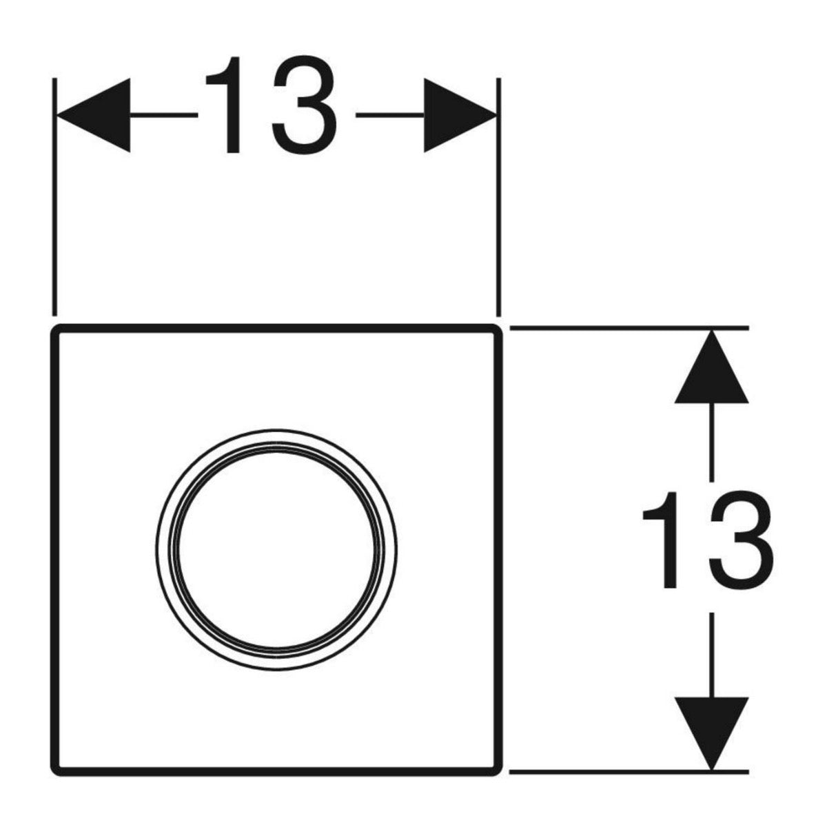116.011.21.5 Geberit Tip 01 aktivirna tipka za pisoar