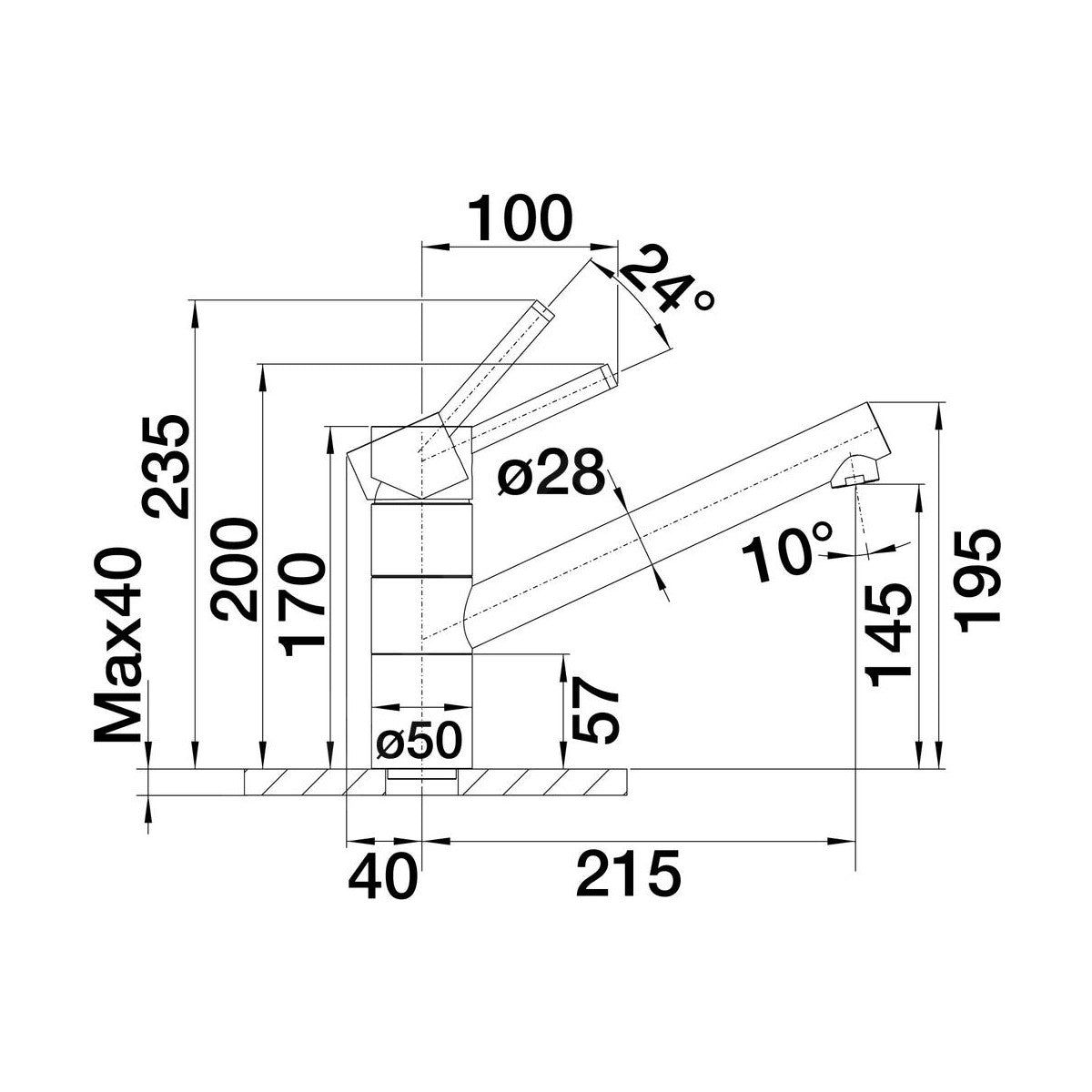 517599 Blanco Tivo vrtljiva kuhinjska armatura