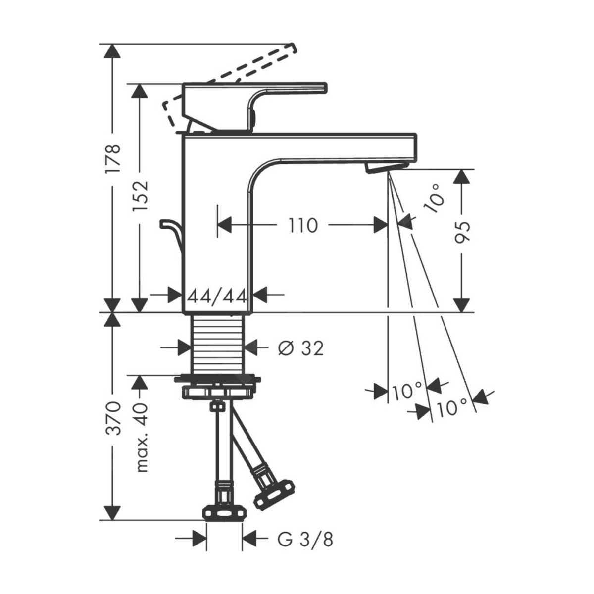 71561000 Hansgrohe Vernis Shape 100 armatura za umivalnik