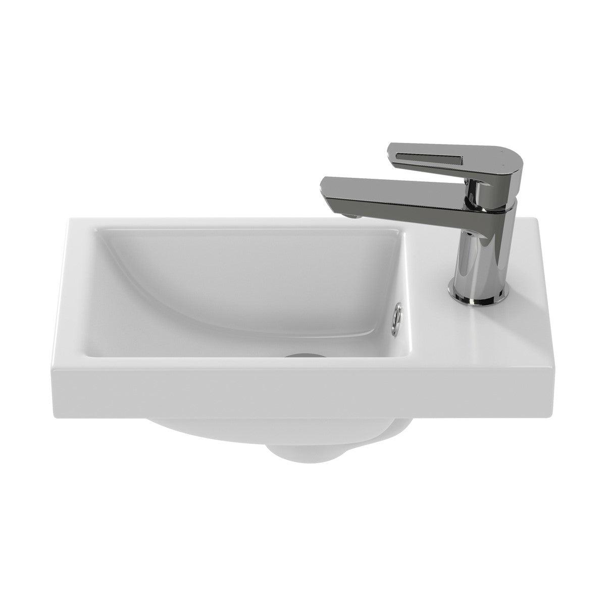 K32-001-BOX Cersanit Como 40 x 22 cm keramični umivalnik z odprtino za armaturo
