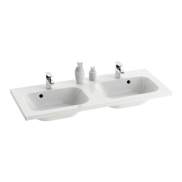 XJG01112000 Ravak Chrome 120 x 49 cm dvojni umivalnik iz litega marmorja