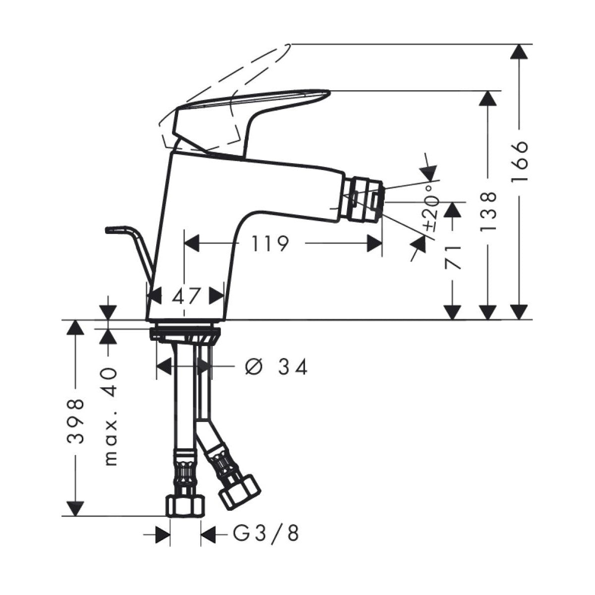 71204000 Hansgrohe Logis 70 armatura za bide