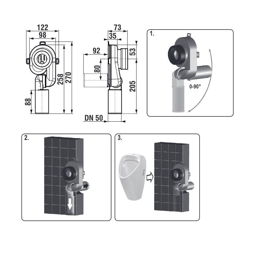 H8920030000001 Jika sifon za pisoar