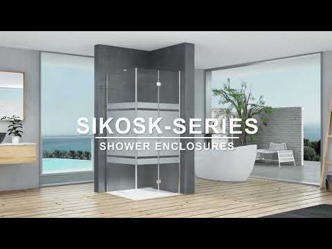 SIKOSK90N SAT SK 90 cm zložljiva tuš vrata za nišo