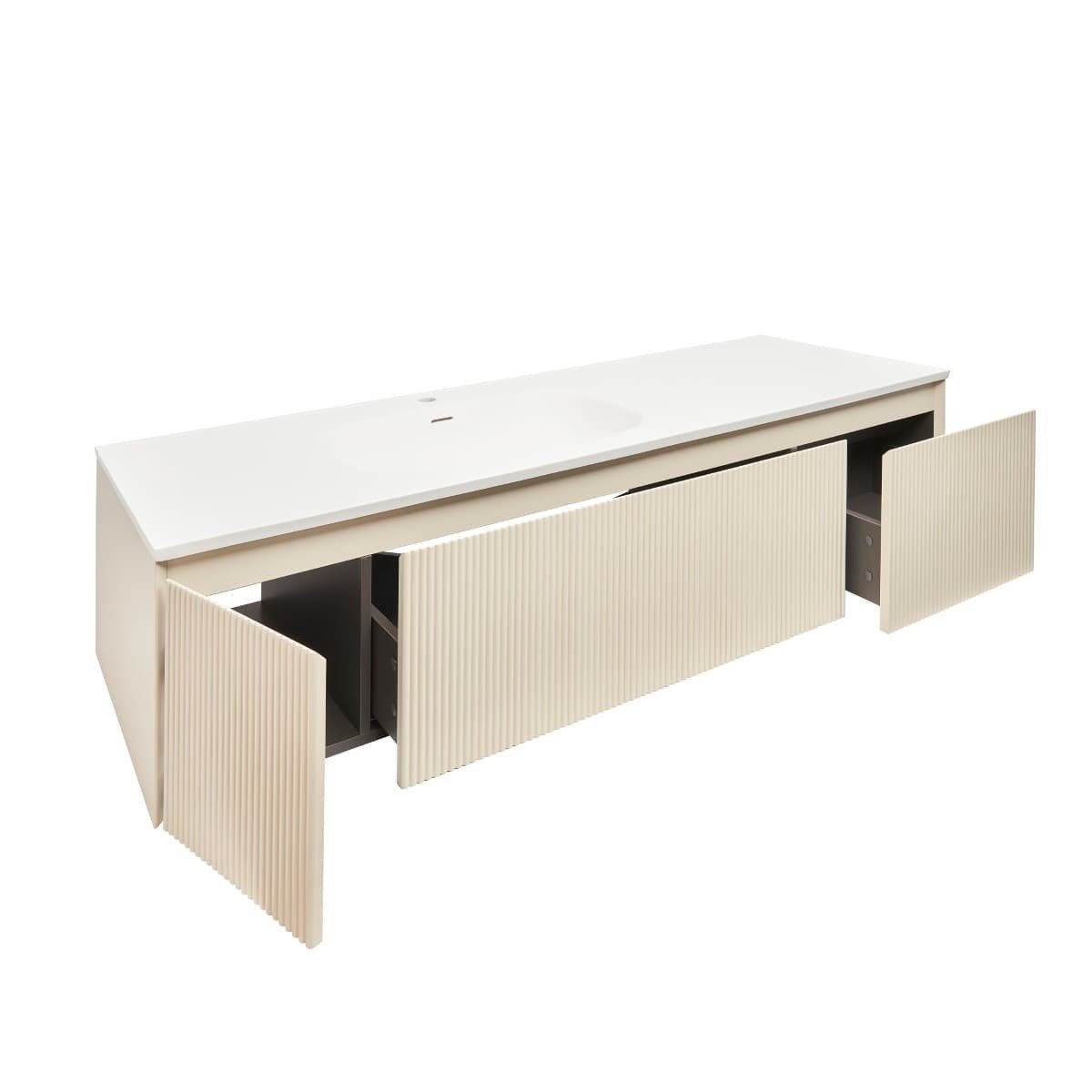 AUSTEN165BG Naturel Austen 165 x 52 cm umivalnik z omarico