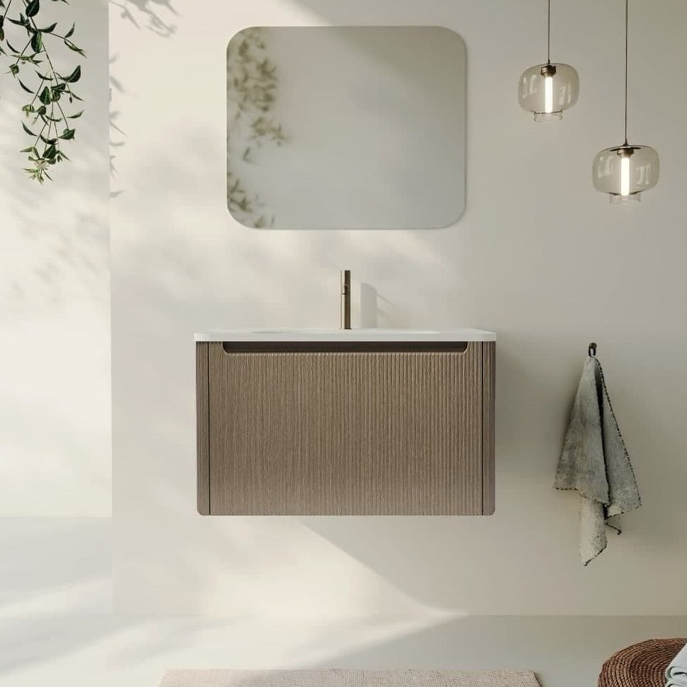 AUSTEN80LP Naturel Austen 79 x 47 cm umivalnik z omarico