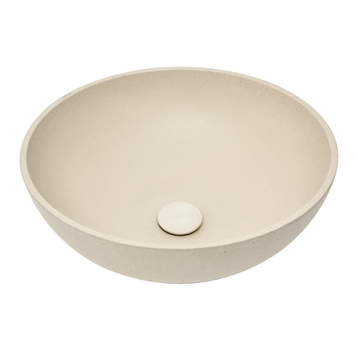CEM4242P SAT Cemento 42 x 42 cm okrogli kamniti nadpultni umivalnik