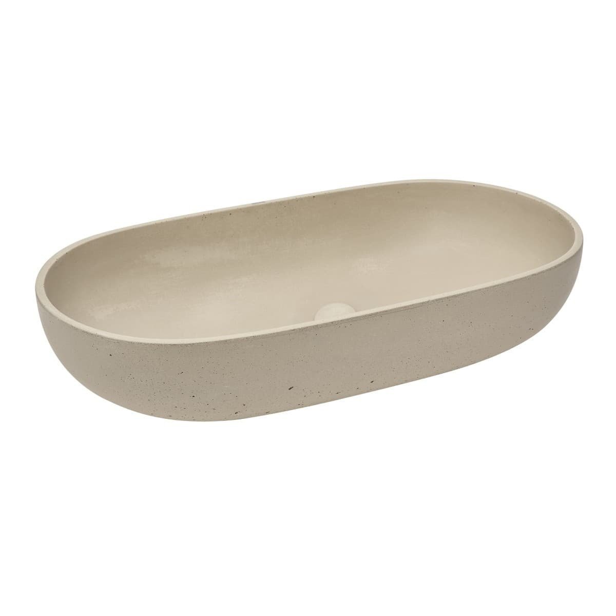 CEM6535P SAT Cemento 65 x 35 cm ovalni kamniti nadpultni umivalnik