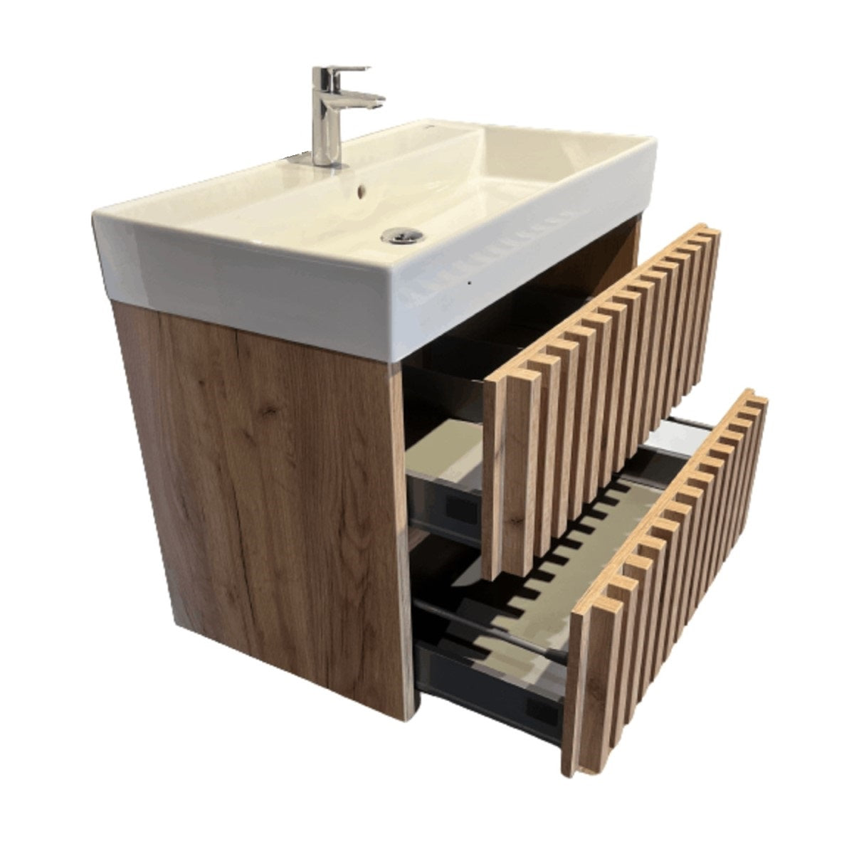 DELANO80ZDSAT Naturel Delano 80 x 46 cm umivalnik z omarico