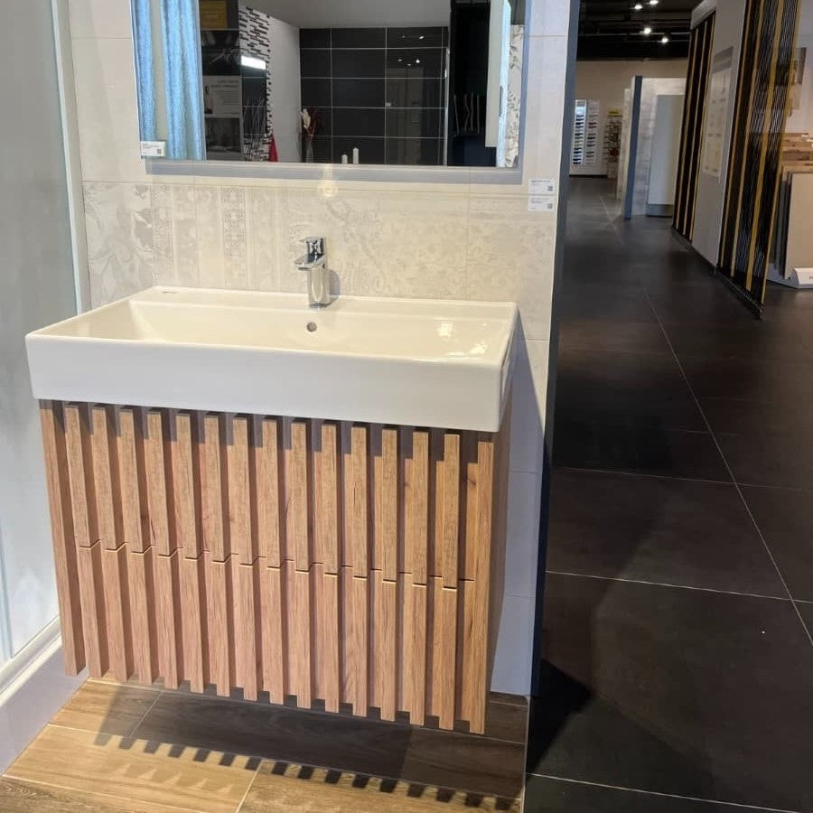 DELANO80ZDSAT Naturel Delano 80 x 46 cm umivalnik z omarico