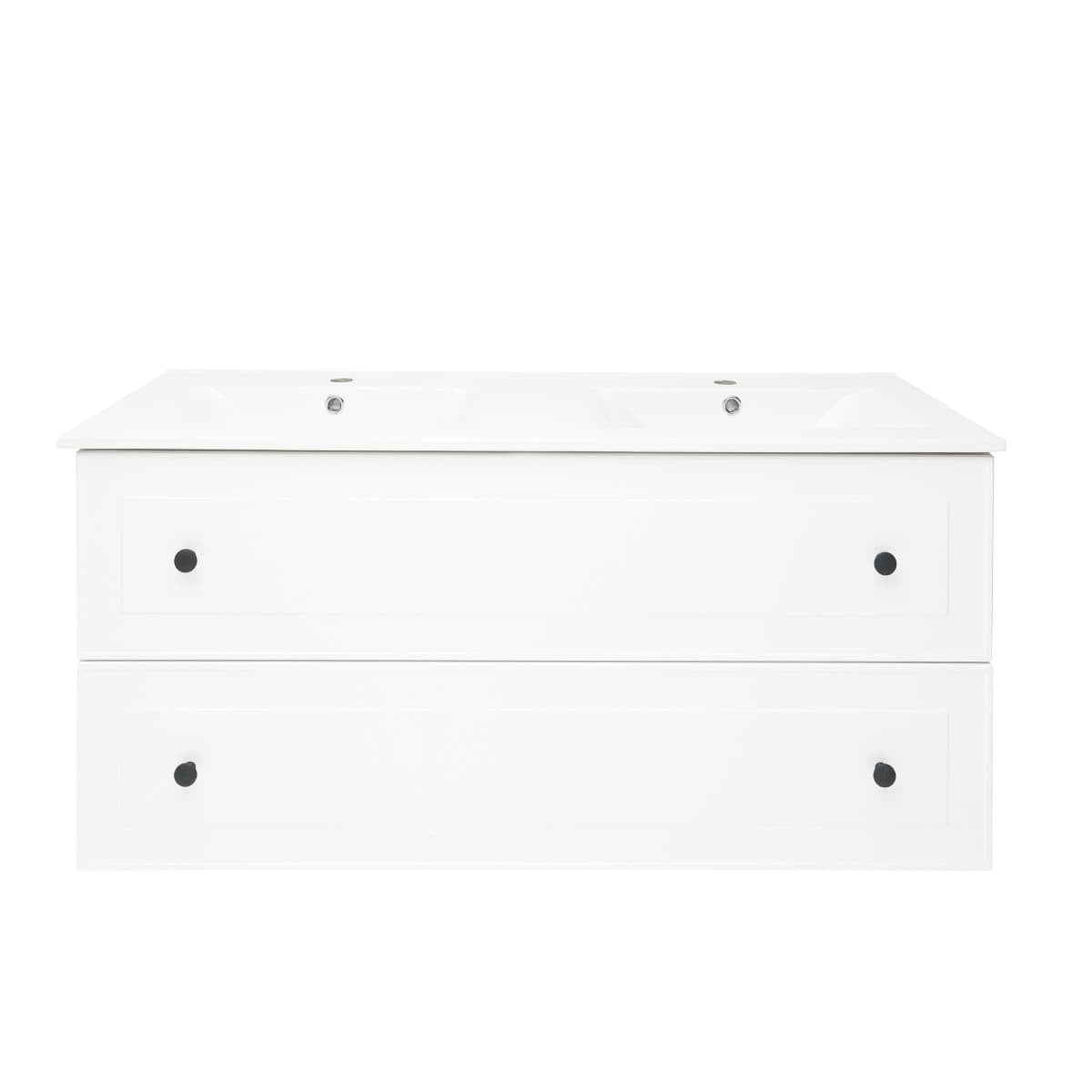 FORLI120BIU Naturel Forli 120 x 46 cm dvojni umivalnik z omarico