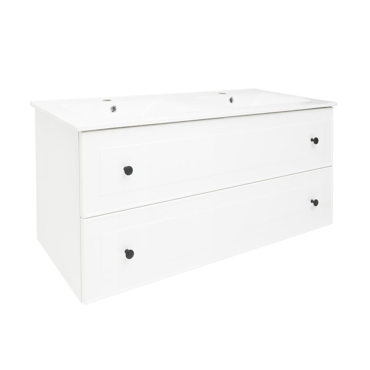 FORLI120BIU Naturel Forli 120 x 46 cm dvojni umivalnik z omarico