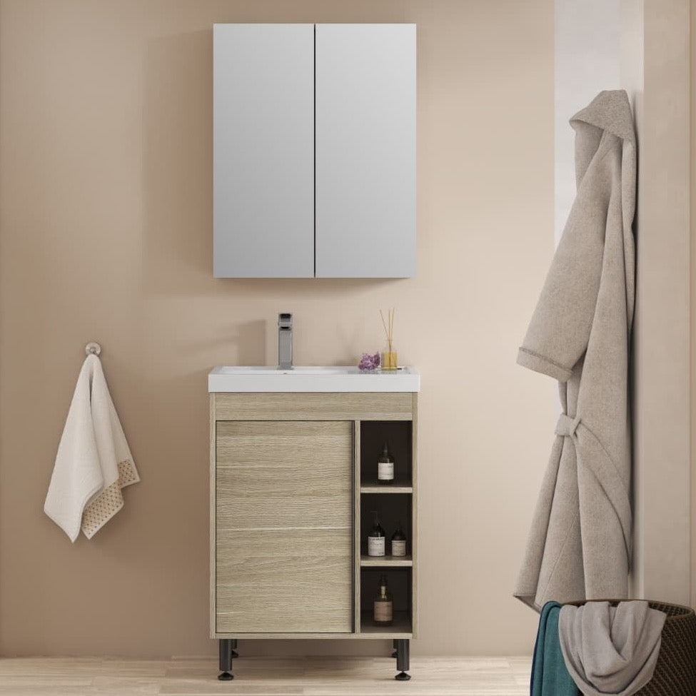 LUCCA60D Naturel Lucca 59 x 45 cm umivalnik z omarico