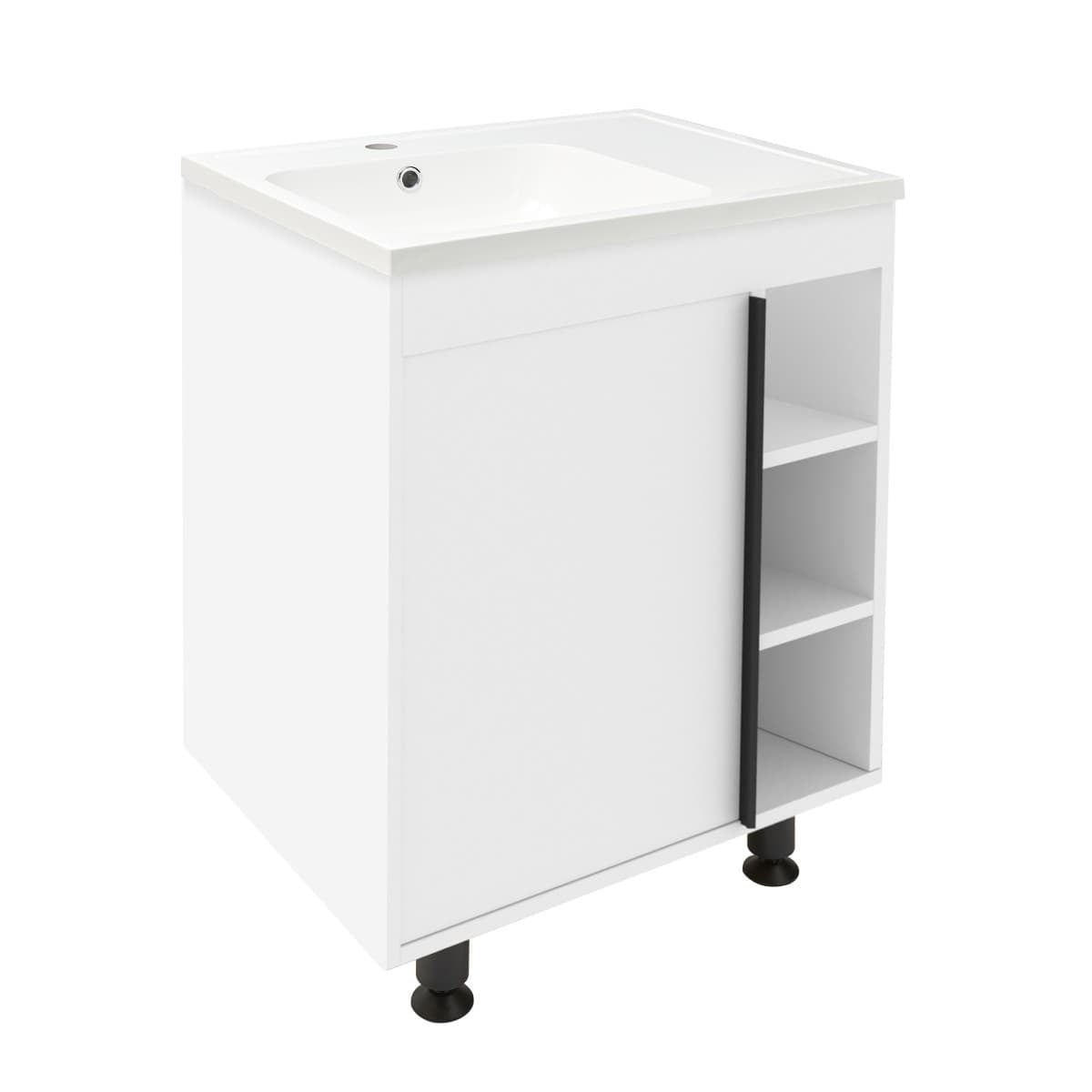 LUCCA60W Naturel Lucca 59 x 45 cm umivalnik z omarico