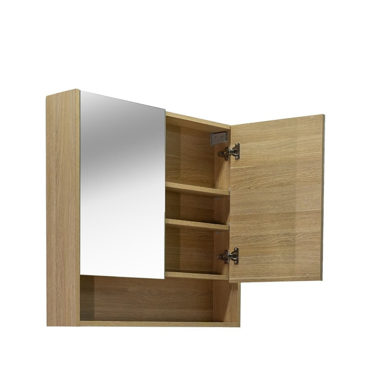 LUCCA80CABD Naturel Lucca 80 x 75 cm omarica z ogledalom