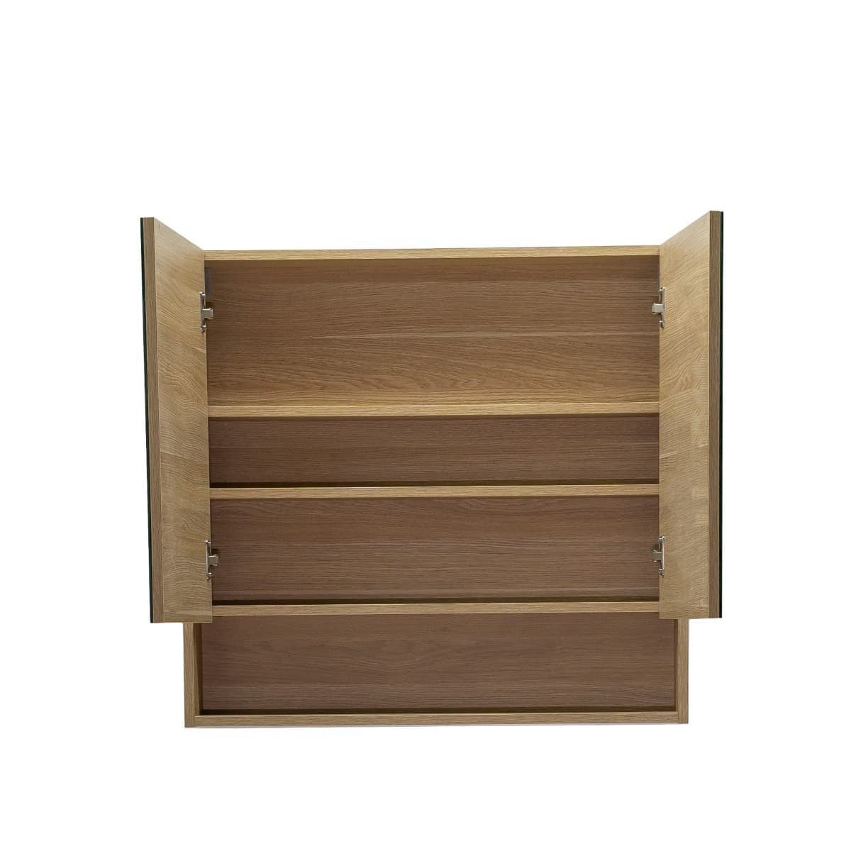 LUCCA80CABD Naturel Lucca 80 x 75 cm omarica z ogledalom