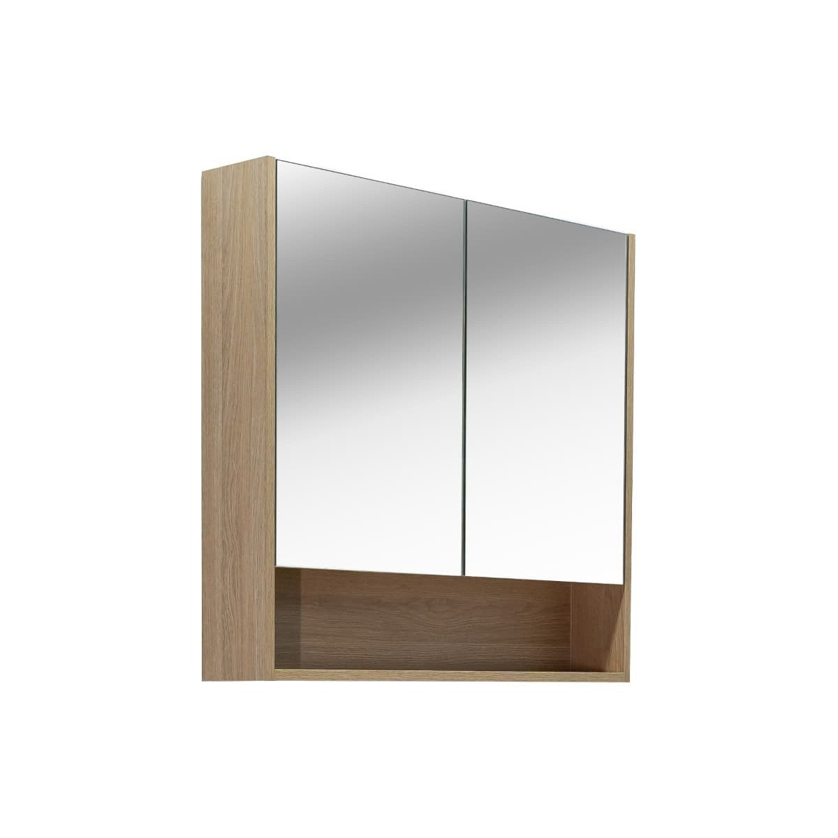 LUCCA80CABD Naturel Lucca 80 x 75 cm omarica z ogledalom