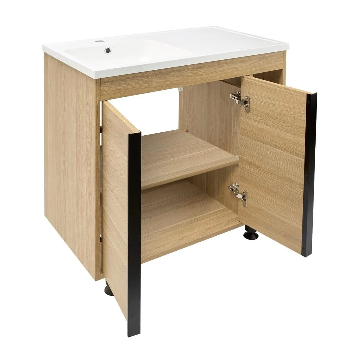 LUCCA80D Naturel Lucca 79 x 45 cm umivalnik z omarico