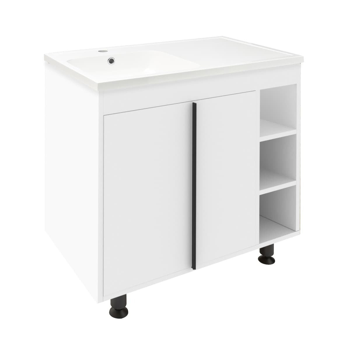 LUCCA80W Naturel Lucca 79 x 45 cm umivalnik z omarico