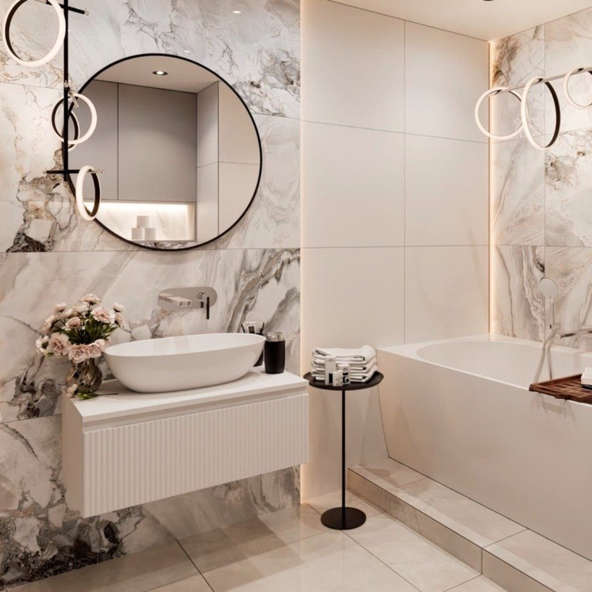 SATAU6036 SAT Aula 60 x 36 cm nadpultni umivalnik iz litega marmorja