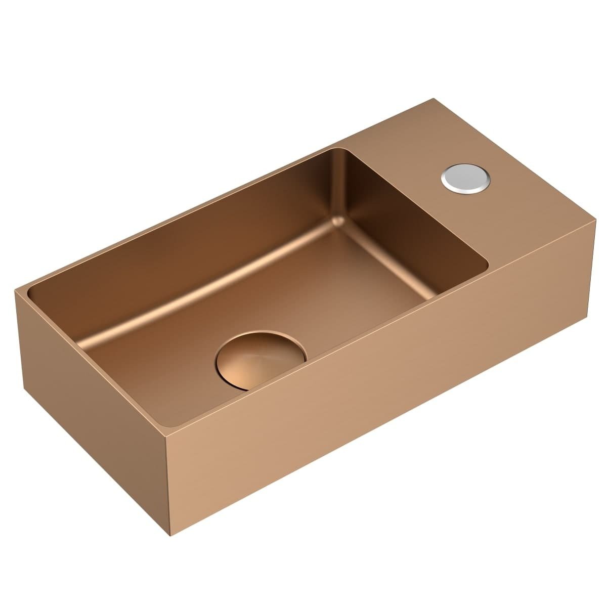 SATAUR3618BRG SAT Aurum 36 x 18 cm stenski umivalnik iz nerjavečega jekla