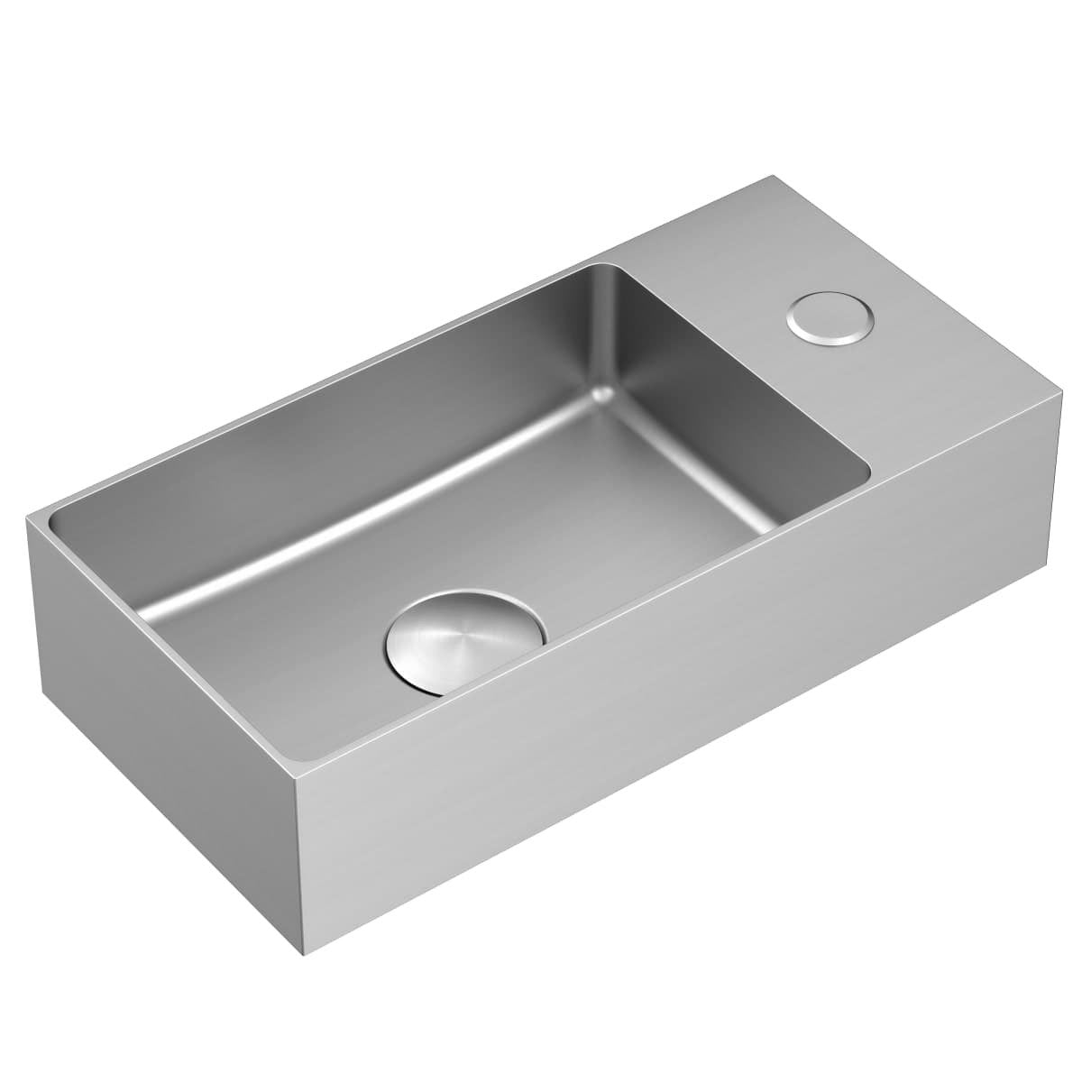 SATAUR3618BS SAT Aurum 36 x 18 cm stenski umivalnik iz nerjavečega jekla