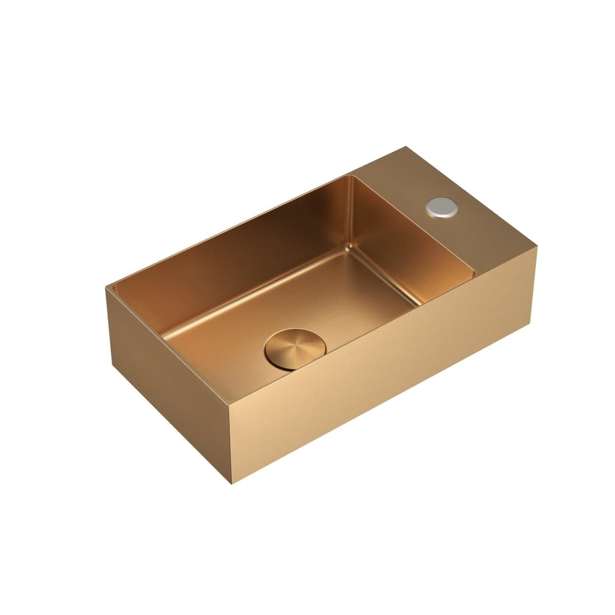 SATAUR4022BRG SAT Aurum 40 x 22 cm stenski umivalnik iz nerjavečega jekla